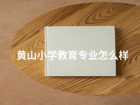 黄山小学教育专业怎么样