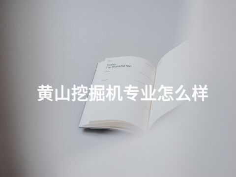 黄山挖掘机专业怎么样