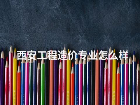 西安工程造价专业怎么样