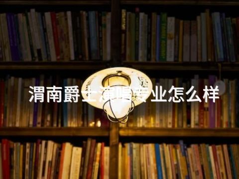 渭南爵士演唱专业怎么样