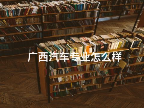 广西汽车专业怎么样