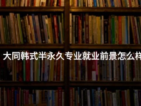 大同韩式半永久专业就业前景怎么样