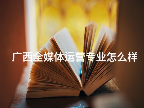 廣西全媒體運營專業怎么樣