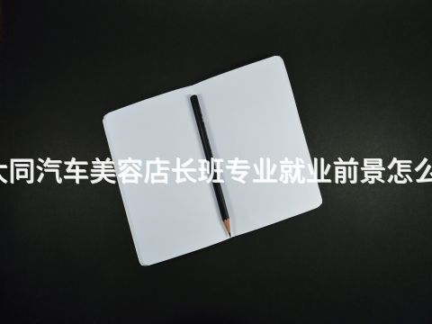 大同汽车美容店长班专业就业前景怎么样