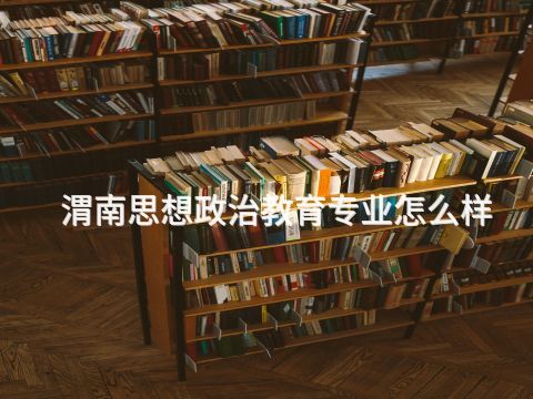 渭南思想政治教育专业怎么样