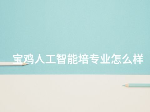 宝鸡人工智能培专业怎么样