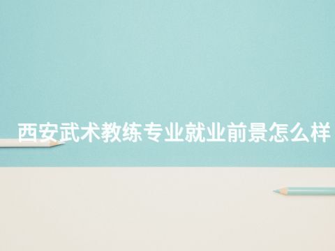 西安武术教练专业就业前景怎么样(图1) 西安武术教练专业就业前景怎么样(图1)