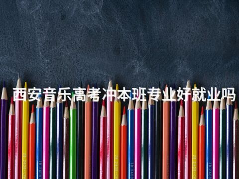 西安音乐高考冲本班专业好就业吗