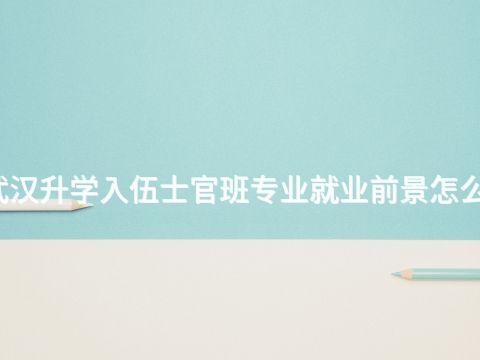 武汉升学入伍士官班专业就业前景怎么样(图1) 武汉升学入伍士官班专业就业前景怎么样(图1)