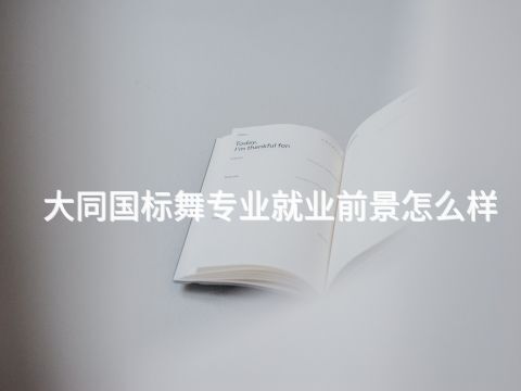 大同国标舞专业就业前景怎么样