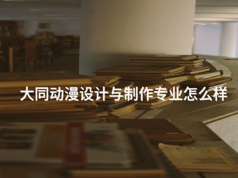 大同动漫设计与制作专业怎么样(图1)