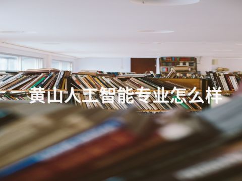 黄山人工智能专业怎么样