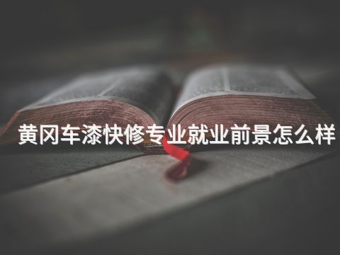 黄冈车漆快修专业就业前景怎么样(图1) 黄冈车漆快修专业就业前景怎么样(图1)