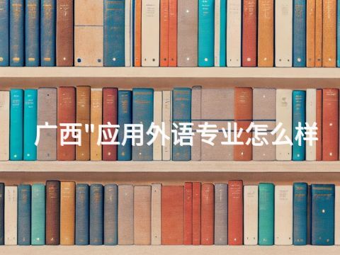 广西"应用外语专业怎么样