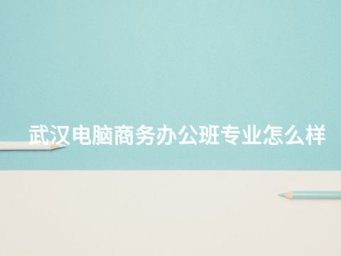 武汉电脑商务办公班专业怎么样(图1)