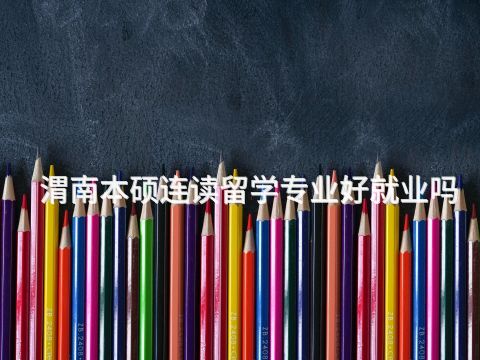 渭南本硕连读留学专业好就业吗