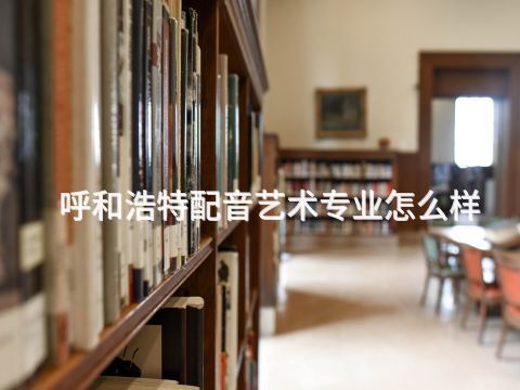 呼和浩特配音艺术专业怎么样
