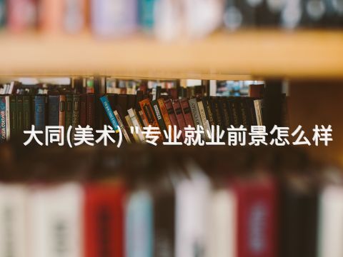 大同(美术) "专业就业前景怎么样