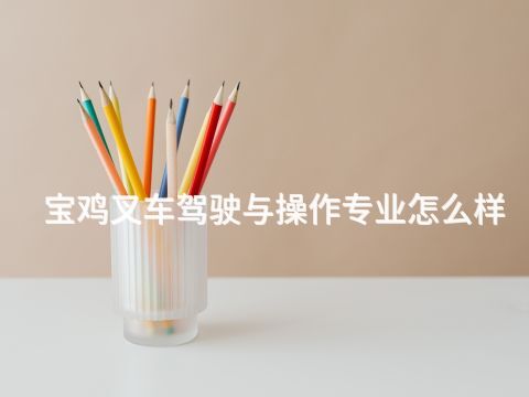 宝鸡叉车驾驶与操作专业怎么样
