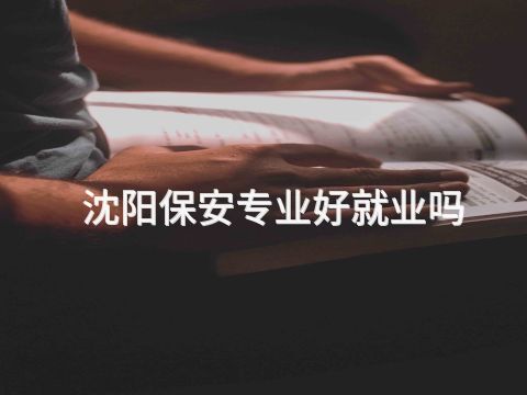 沈阳保安专业好就业吗