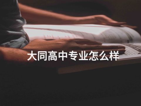 大同高中专业怎么样