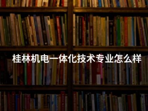 桂林机电一体化技术专业怎么样