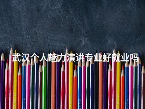 武汉个人魅力演讲专业好就业吗