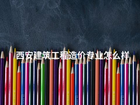 西安建筑工程造价专业怎么样(图1)