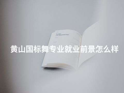 黃山國(guó)標(biāo)舞專業(yè)就業(yè)前景怎么樣