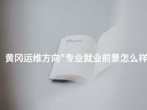黄冈运维方向"专业就业前景怎么样
