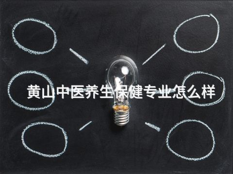 黄山中医养生保健专业怎么样