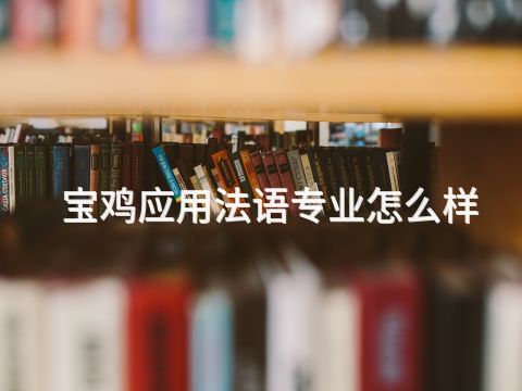宝鸡应用法语专业怎么样