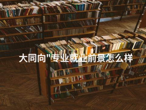 大同向"专业就业前景怎么样