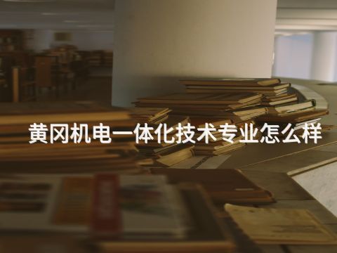 黃岡機電一體化技術專業怎么樣