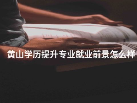 黄山学历提升专业就业前景怎么样