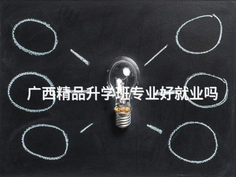 广西精品升学班专业好就业吗
