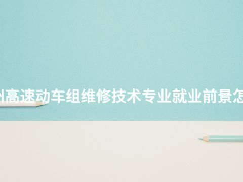 广州高速动车组维修技术专业就业前景怎么样