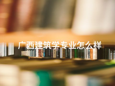 廣西建筑學專業怎么樣